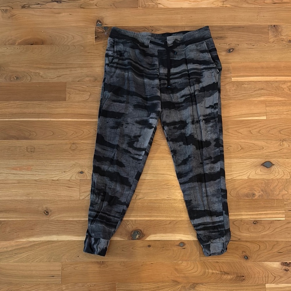 Gray and Black Patterned Joggers